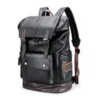 Фирменные винтажные рюкзаки для мужчин, рюкзак для ноутбука из искусственной кожи, мужской вместительный Универсальный дорожный рюкзак для багажа