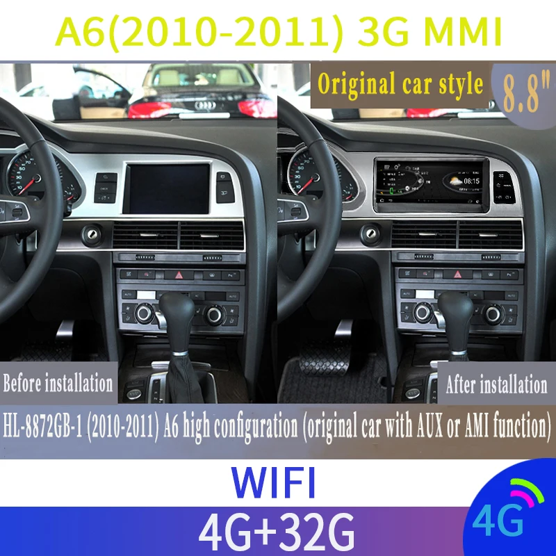 

Android 9,0 4 + 64 ГБ Автомобильный мультимедийный плеер для Audi A6 4f 2010 ~ 2011 MMI 3G Автомобильный GPS навигатор Navi Стерео сенсорный монитор