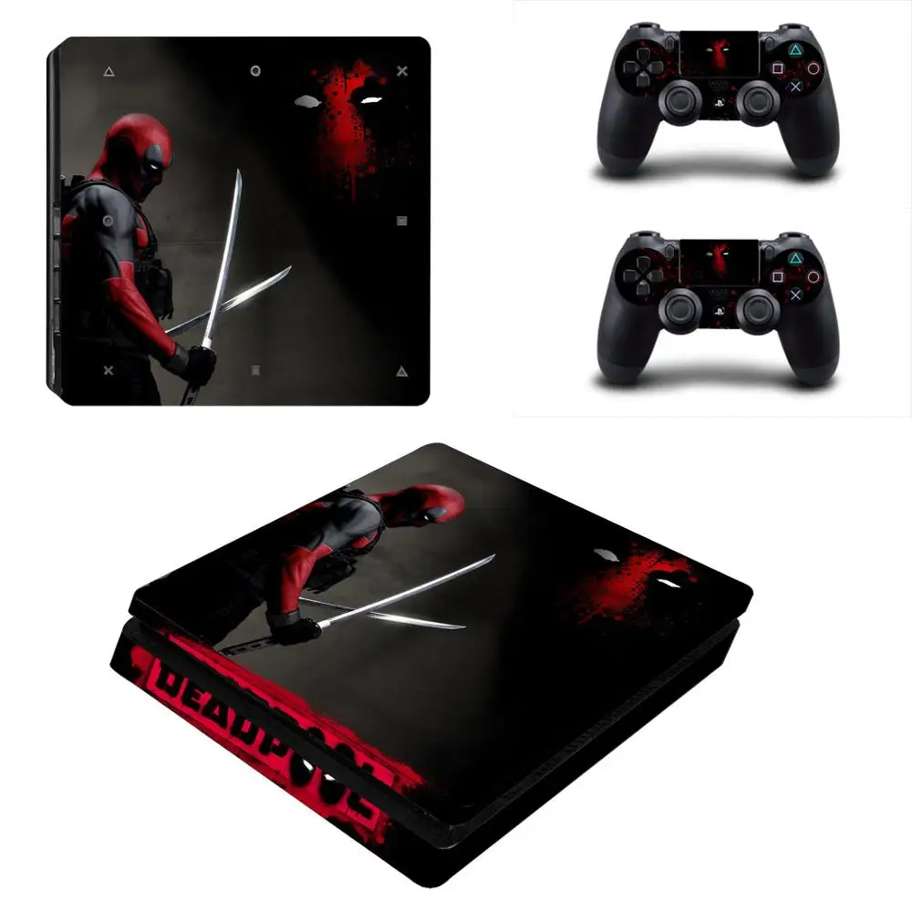 Deadpool PS4 тонкая кожа Наклейка виниловая обложка для Playstation 4 DuslShock 4 консоль и контроллер PS4 Slim Skins наклейка s