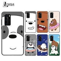 three cute gbears panda cartoon for huawei p smart s z plus pro 2018 2019 2020 2021 mate 10 20x 20 30 pro lite soft phone case