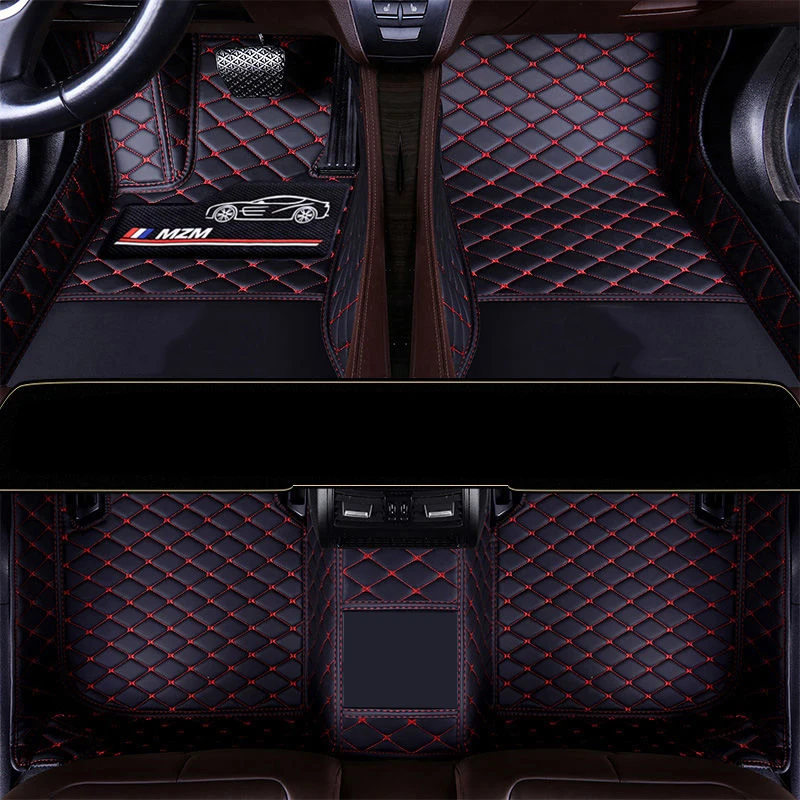

Thicken Leather car floor mat For peugeot 206 207 308 307 407 2008 partner 301 508 sw 208 5008 2020 rcz rugs carpets accessories