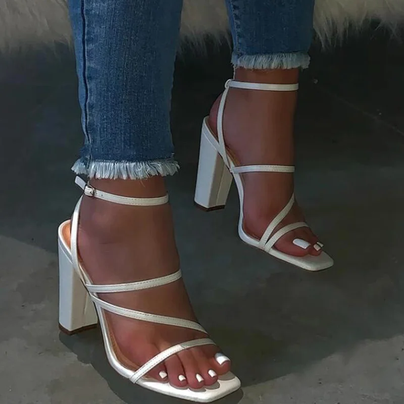 

2020 Women High Heels Sandals Fashion Female Ankle Strap Shoes Woman Heels Lace-Up Open Toe Lady ladies Shoes Heels For Women