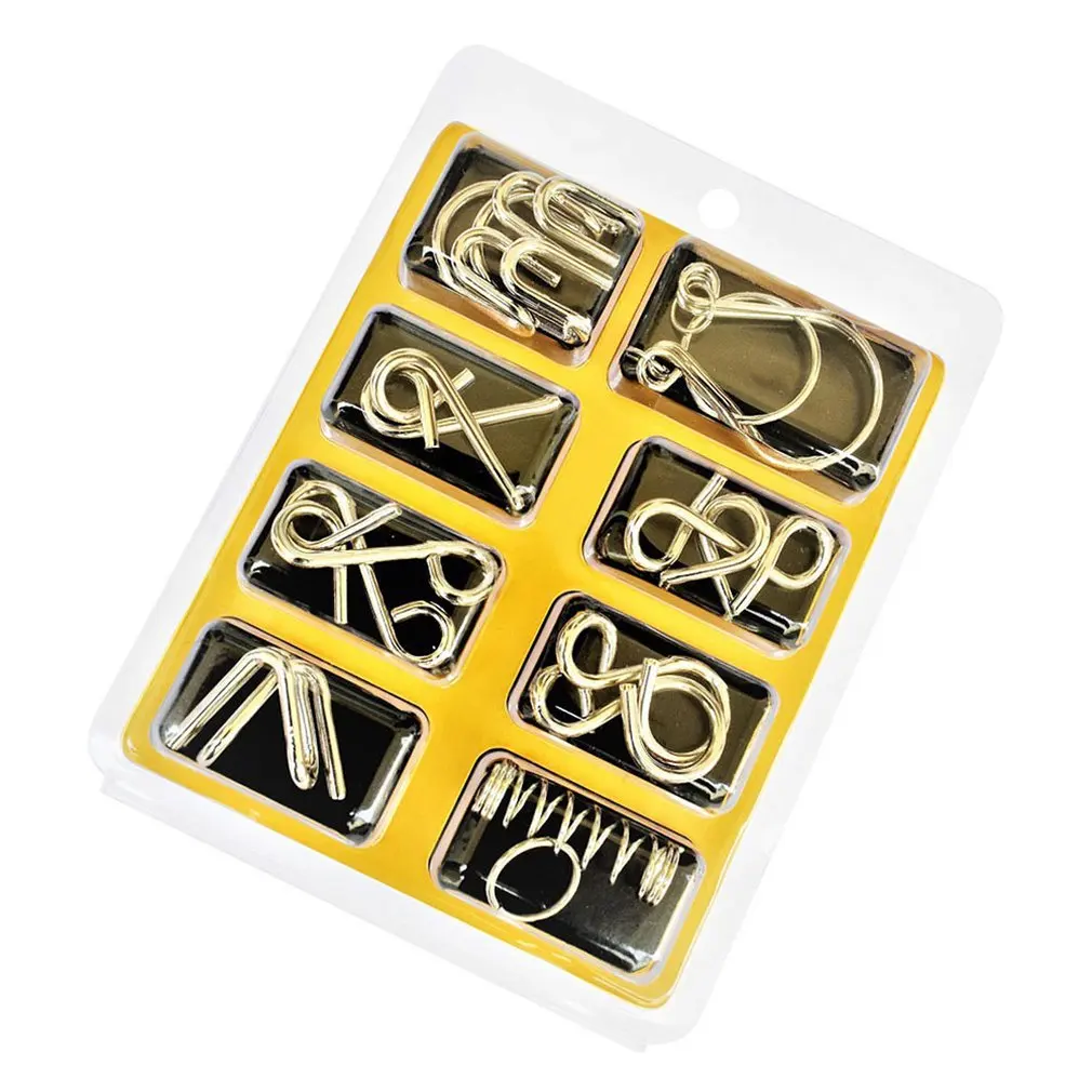 8 шт./компл. металлическая проволока головоломка IQ Mind игра для взрослых детей