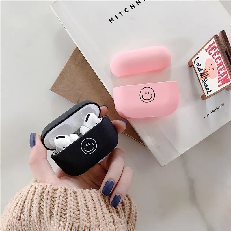 

Cartoon Smiley Love Heart Hard Earphone Charging Box Cover For Airpods Pro Wireless Hard PC Headset Case For Air Pod Pro Cases