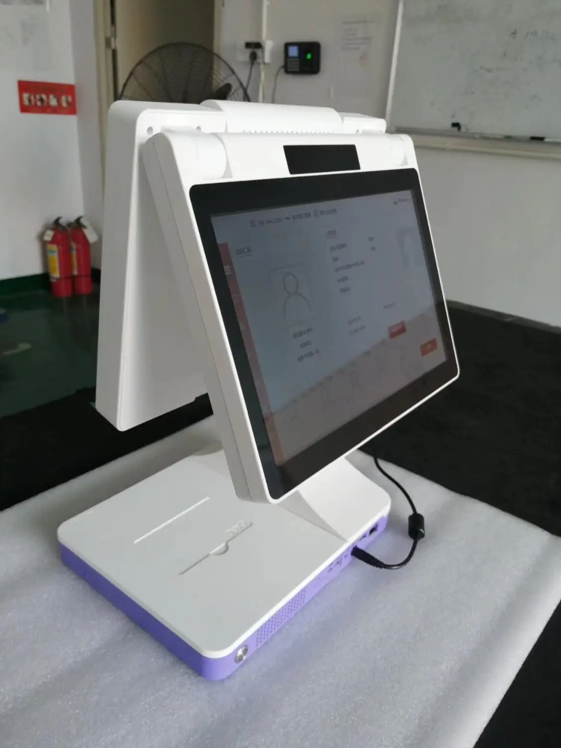 

visitor management 10.1'' inch dual touch screen ID OCR facial recognition device