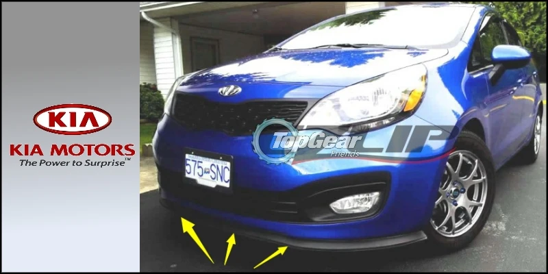 Дефлектор губ бампера для KIA Venga передняя юбка спойлера ДЛЯ вентиляторов TopGear
