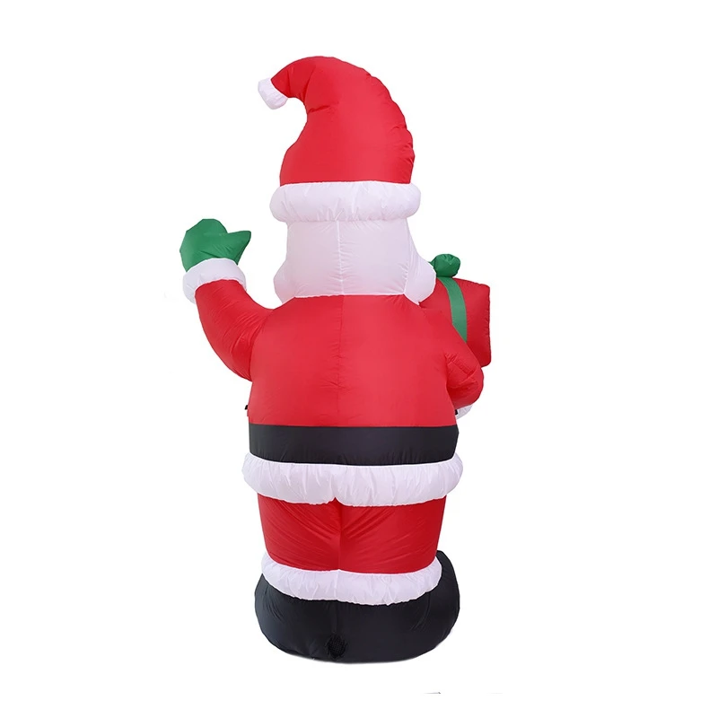 

1 Set N4.4 Ft Christmas Inflatables Santa Claus Holding Gift Box & 1 Pcs Christmas Tree Hat