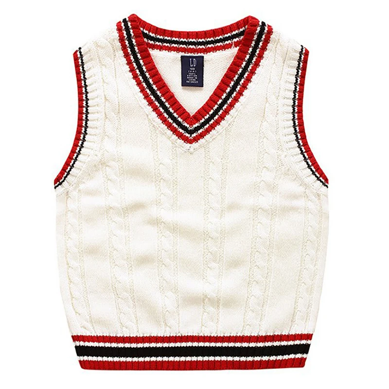 От 3 до 8 лет свитер для мальчиков на осень и зиму вязаный жилет девочек Толстый