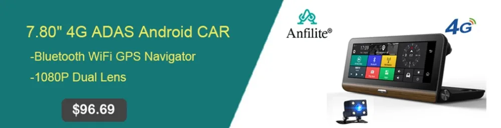 Anfilite 7 дюймов 4G ADAS Автомобильные видеорегистраторы камера Dash Cam Full HD 1080P рекордер видео регистратор ночное видение автомобиля gps видеорегистратор