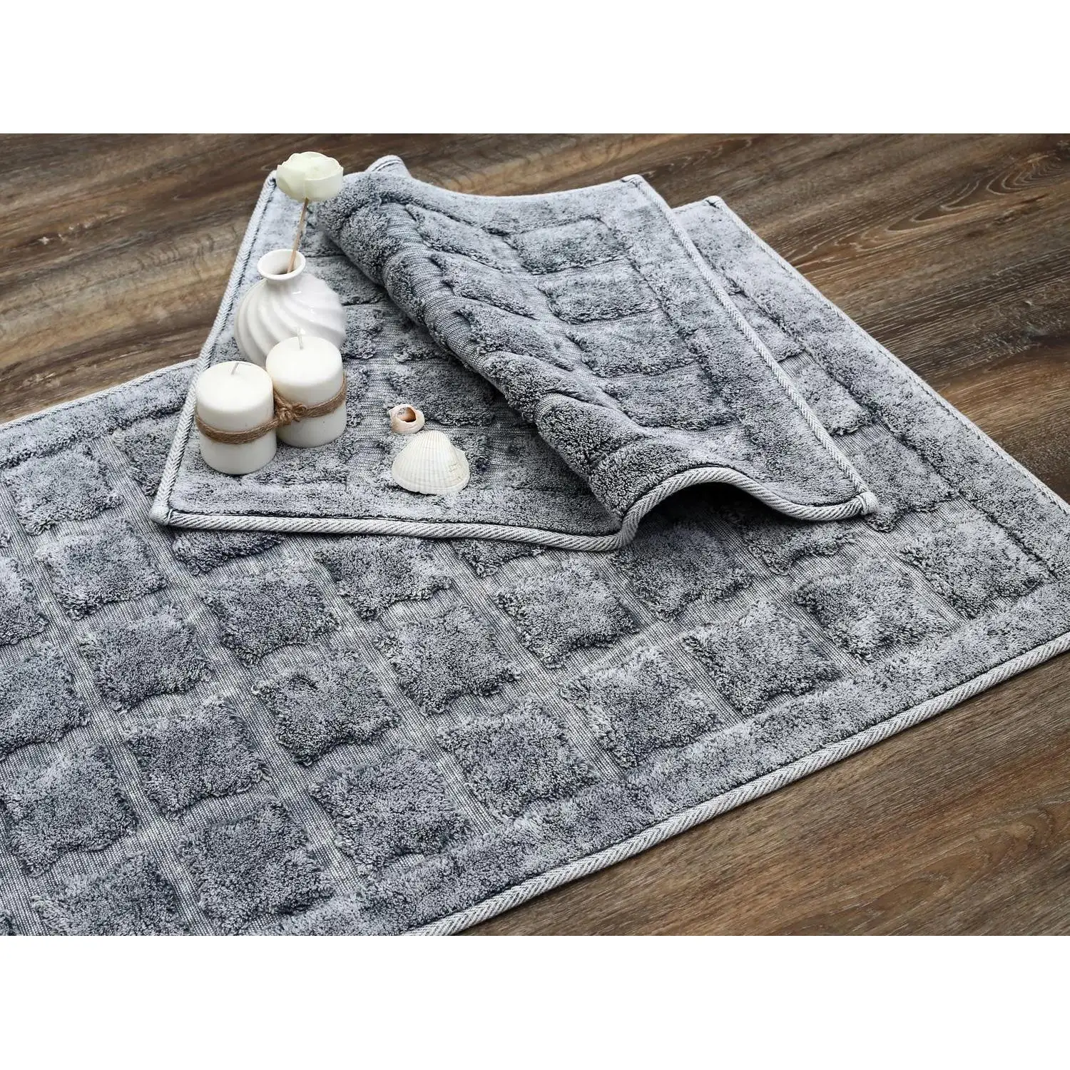 

Pergamon Cotton Bath Mat Set 2 Li Gray