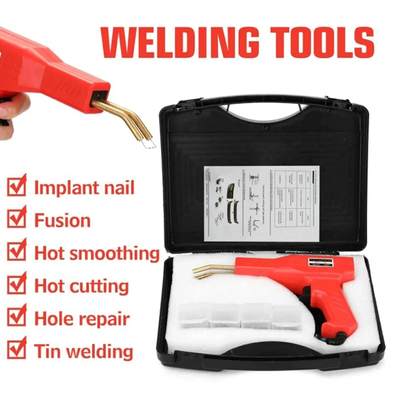 

220V/110V Plastic Welder Car Repair Garage Tools Hot Stapler Gun PVC Plastic Bumper Repairing Garage Machine Accessories
