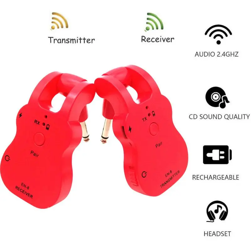 Гитарный звукосниматель 2 4 ГГц беспроводной Встроенный перезаряжаемый литиевый