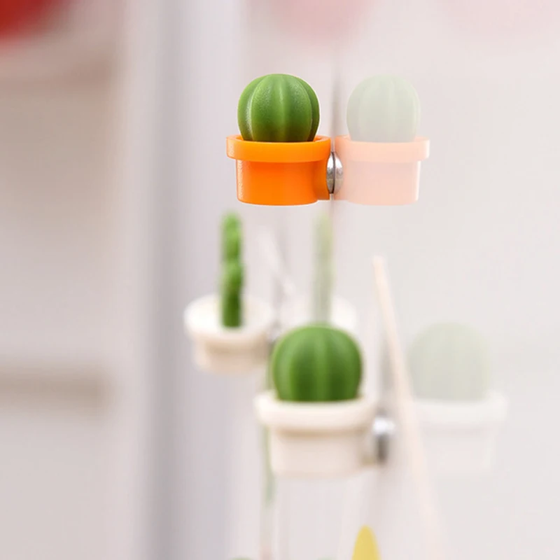 

12pcs 3D Cute Succulent Plant Message Board and Reminder for Kitchen Refrigerator Magnet Button Cactus decoration accessories