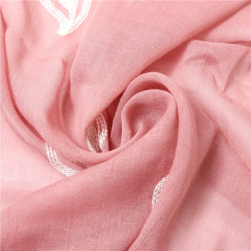 

Cotton hijab scarf embroidery shawls wraps muslim women scarves Islamic turban foulard accessory