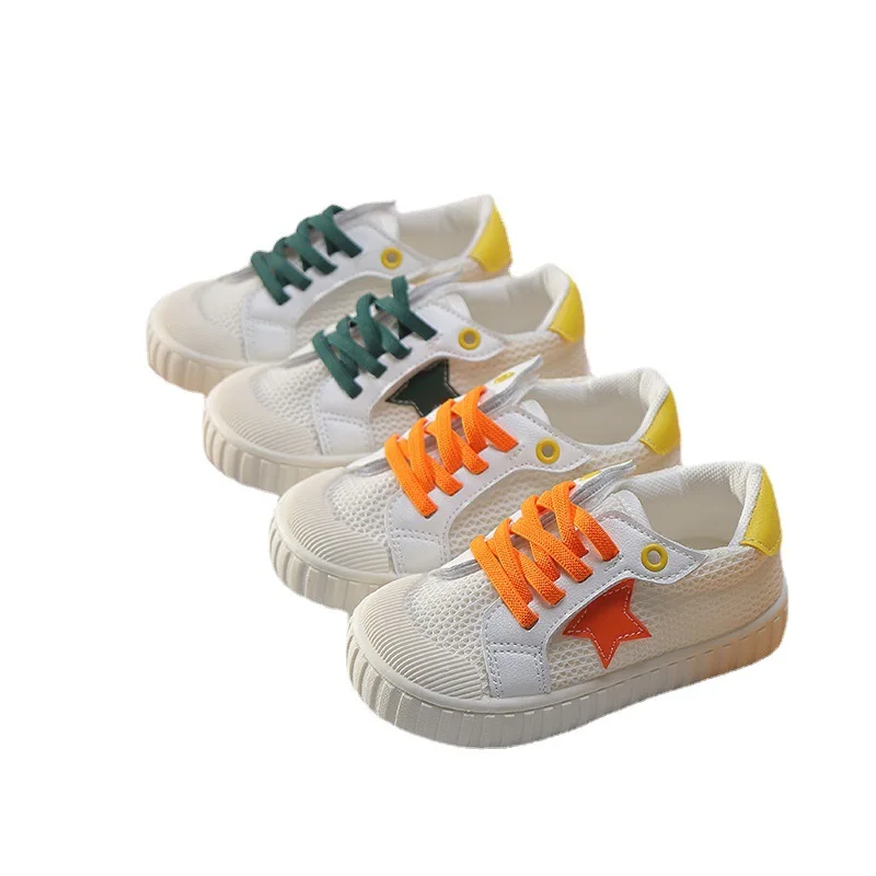 

Детские кроссовки из сетчатой ткани, дышащие, Нескользящие, спортивная обувь для начинающих ходить детей, на весну