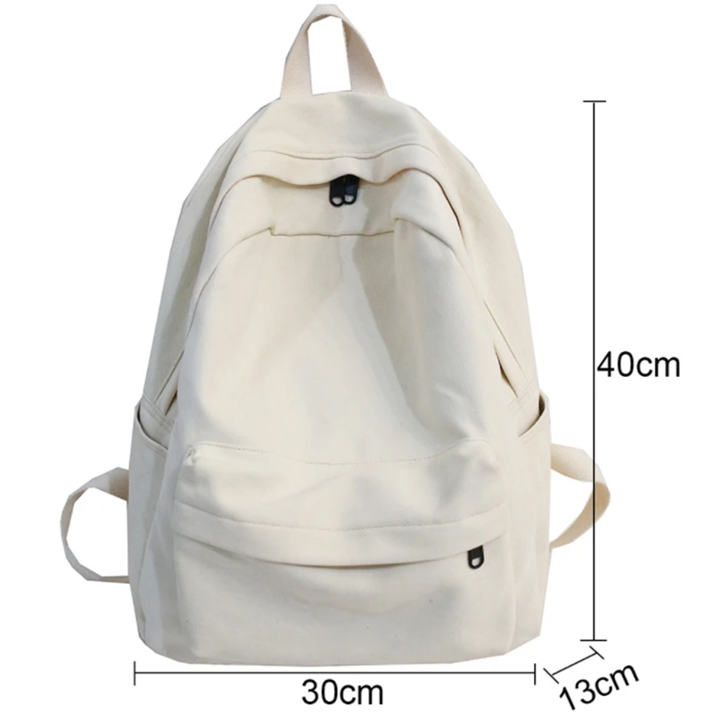 

Student Female Cotton Canvas Backpack Kawaii Women Vintage School Bag Teenage Girl Cute Backpacks Fashion Bags