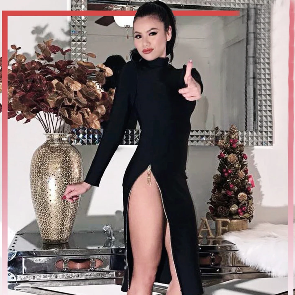 Женское банкетное платье бежевое черное красное с высоким воротником длинным