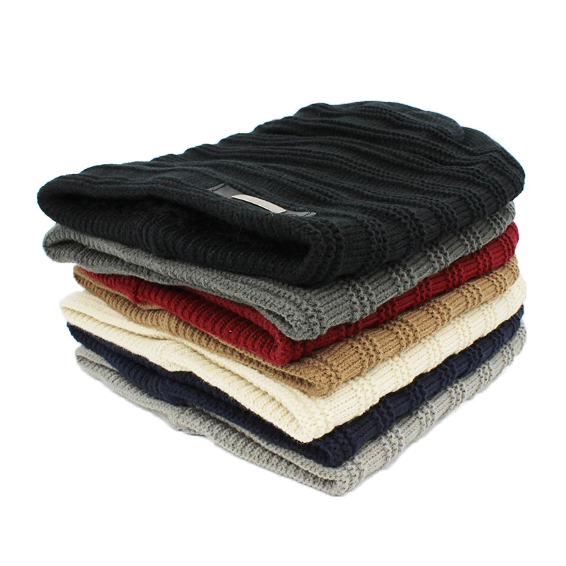 Шапка бини ALTOBEFUN Мужская зимняя шапка из искусственного меха теплая мешковатая