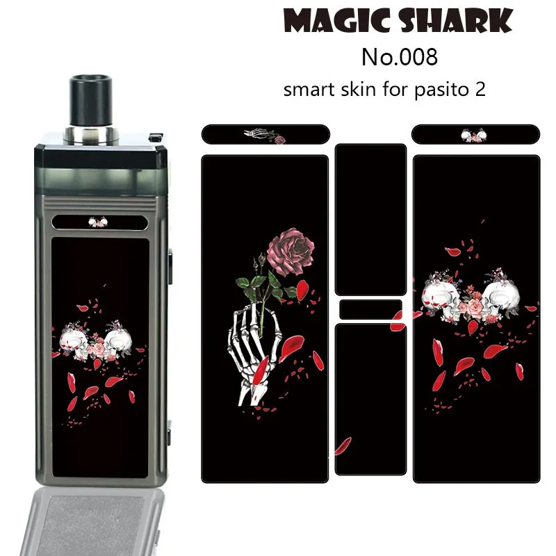 Волшебная Акула 2021 Счастливого Рождества цветок череп Пленка чехол для Smoant Pasito II