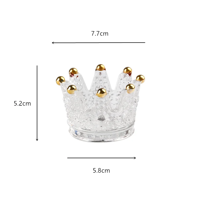 Многофункциональный стеклянный подсвечник JO LIFE с короной прозрачная пепельница