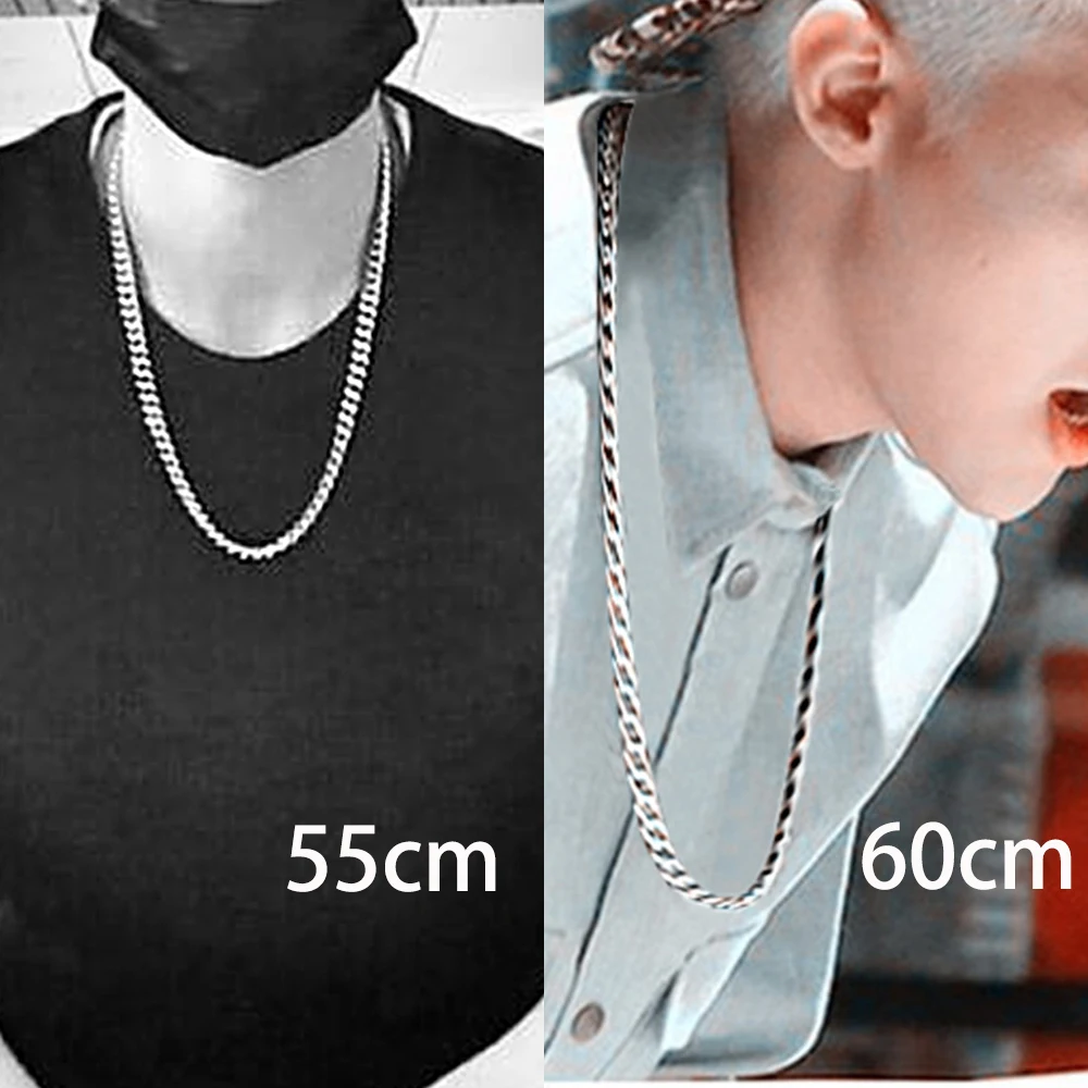 Новое модное простое мужское ожерелье из нержавеющей стали с широкой цепочкой