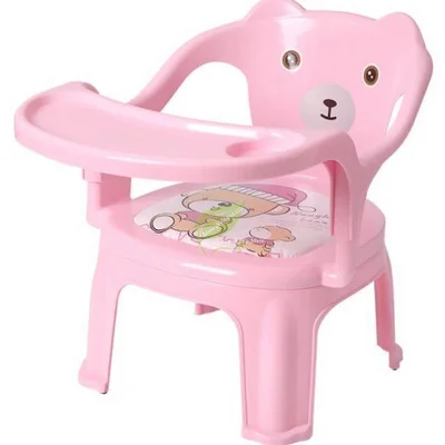 Детский обеденный стул с тарелкой детский стол для еды задний звонок пластиковый