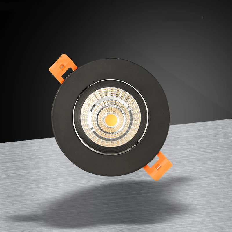 

Led downlight spotlight COB black ceiling spotlight 220V black body embedded spotlight 3w 5w 7w 12w 20w 30w home mall