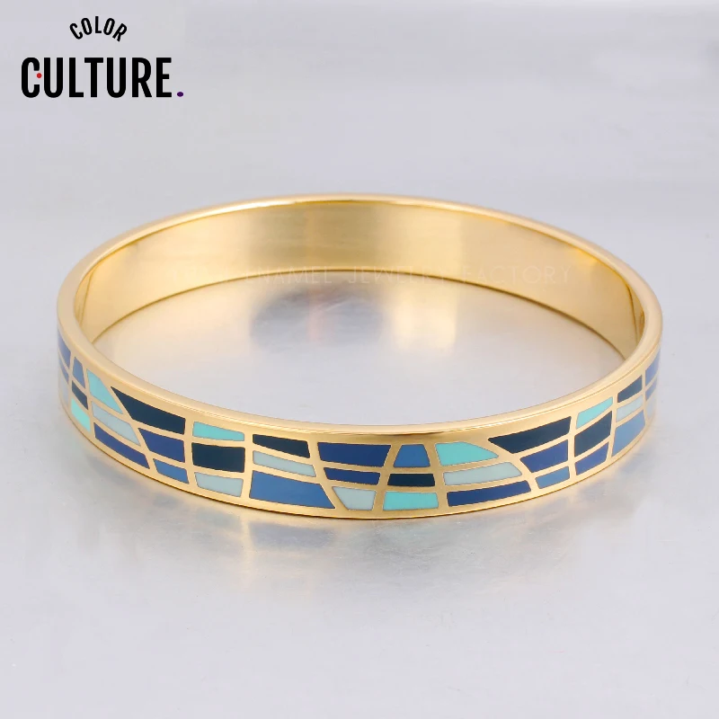 Женский браслет из нержавеющей стали 10 мм эмалированный в стиле ретро 2019|enamel bracelet