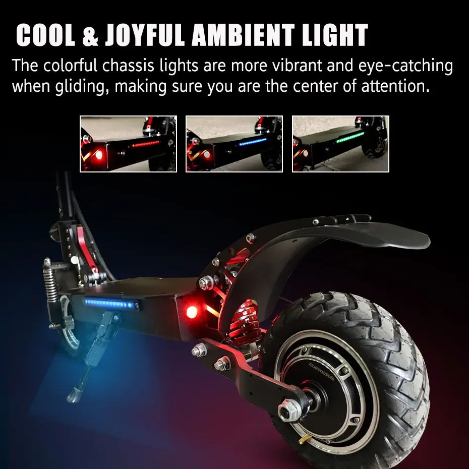 Billig EU CE Zertifizierung 80 Km/h Elektrische Roller Erwachsene Max. Laufleistung 90km Elektrische Skateboard 5400 W Dual Motor 11