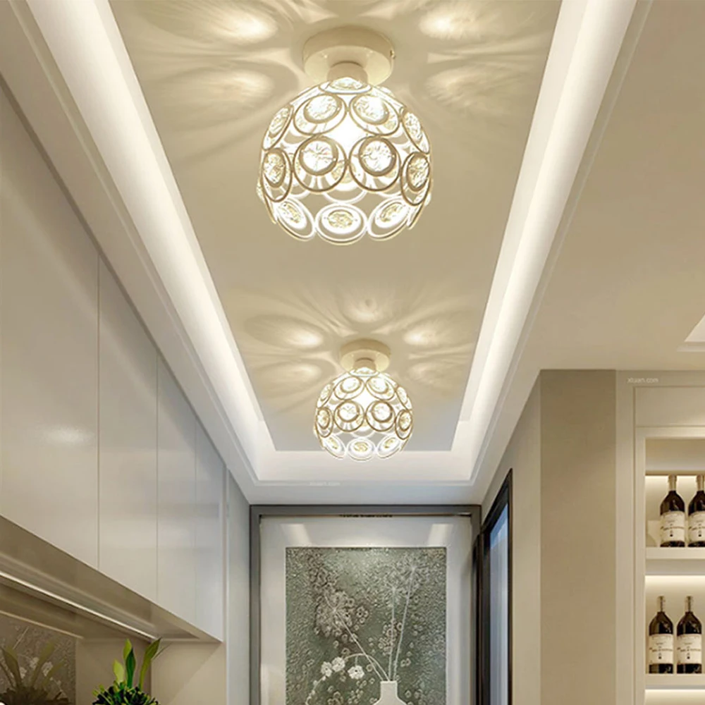 

LED Hollow Out Ceiling Light for Entrance Aisle Corridor Nordic Iron Home Decro Aisle Porch Daily Lighting