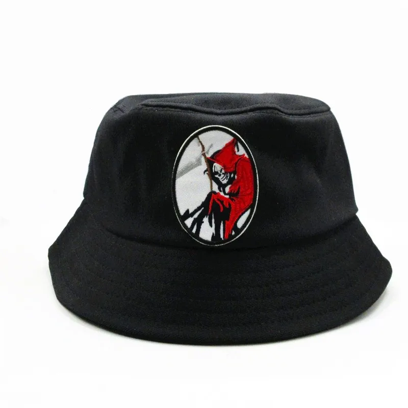 LDSLYJR хлопковая Панама с геометрической вышивкой в виде черепа рыбацкая шляпа