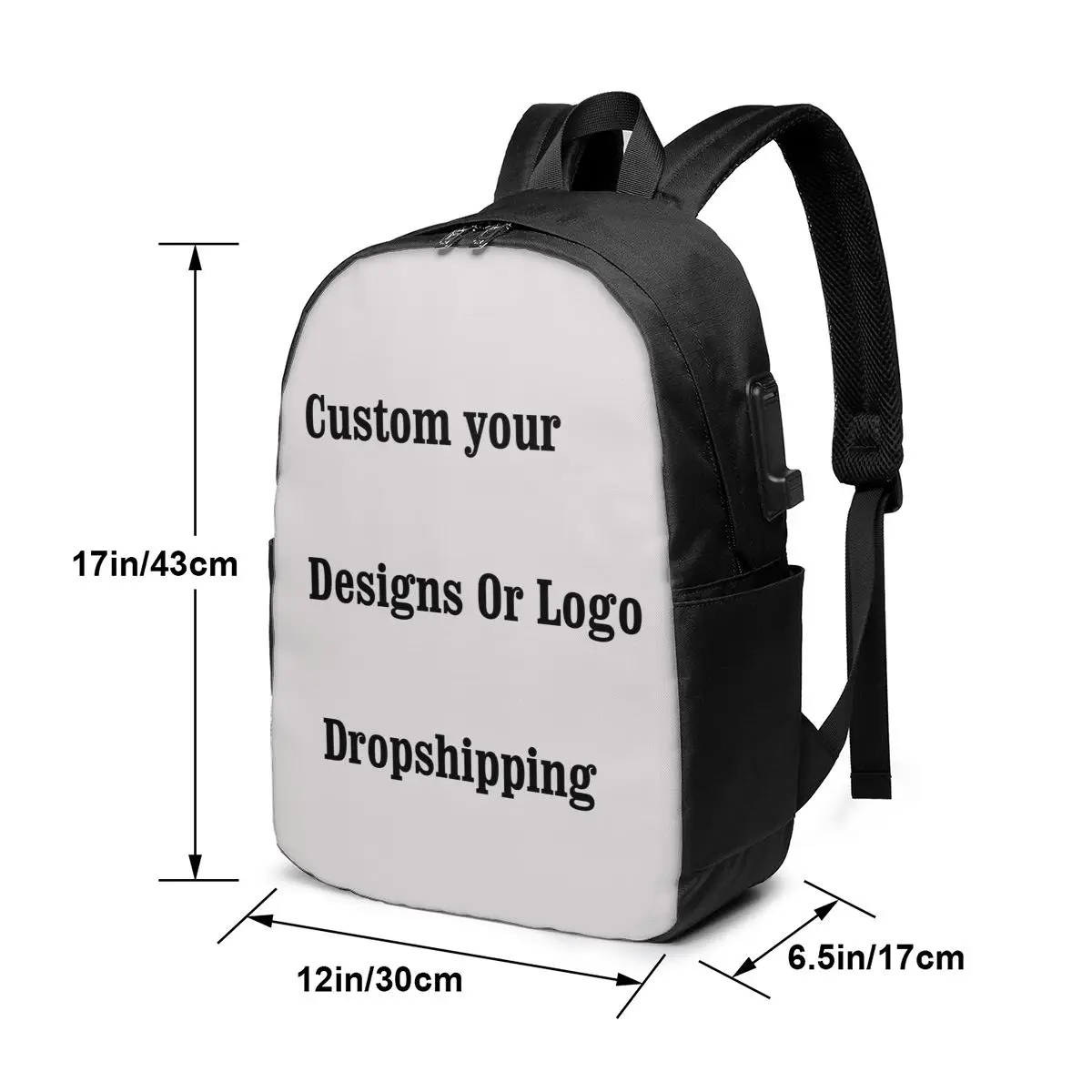 

17 Inches Backpack Student Custom School Boys and Girls Bag Junior USB Charging Computer Anti-theft Laptop Backpack Dropshipping