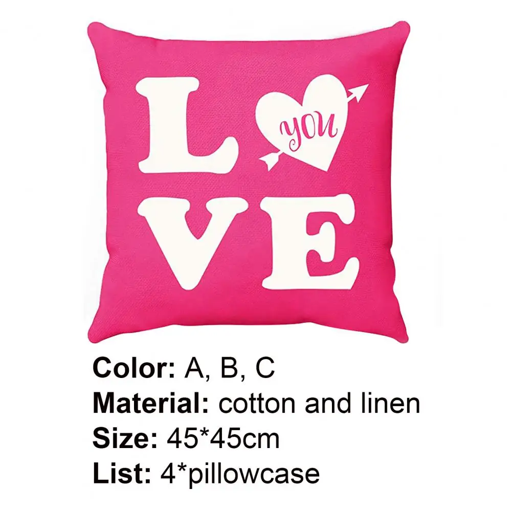 

4Pcs Pillow Case Soft Home Sofa Decor Cotton-flax Christmas Printing Pillowcase Houseware for Car