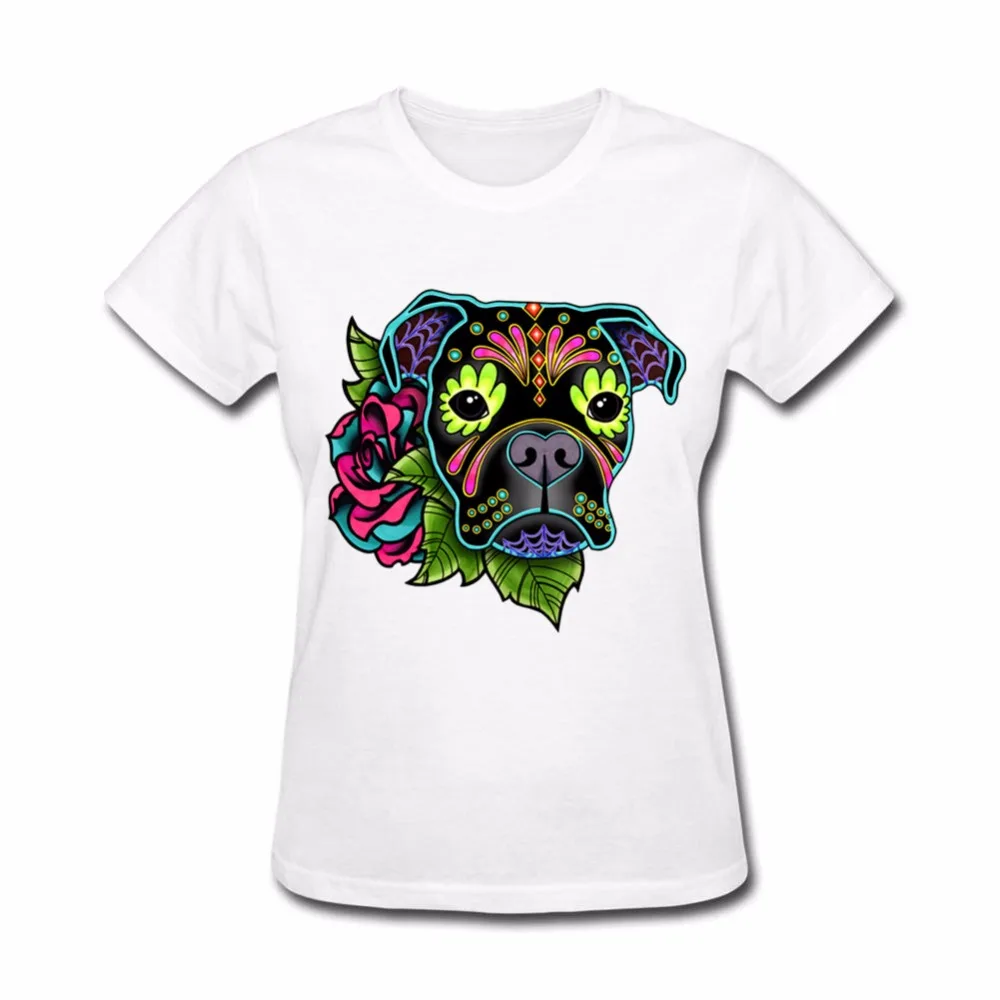 Летние Короткие трусы-боксеры The north в стиле Black Day of the Dead Sugar Skull Dog женские