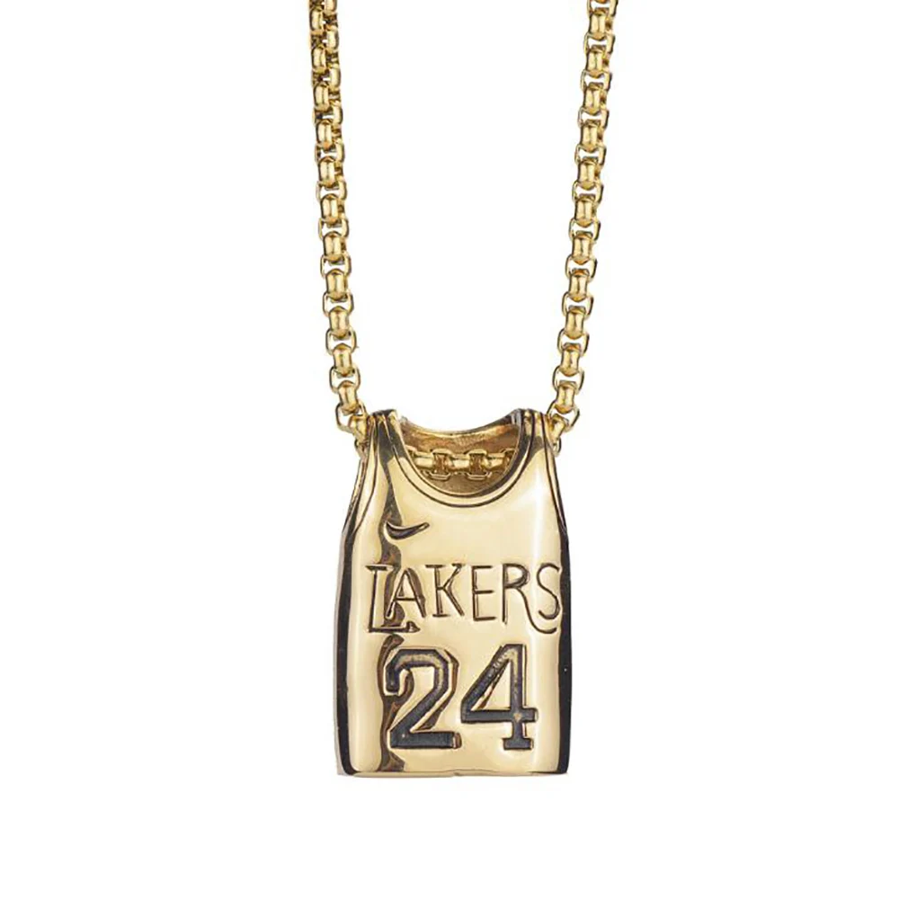 

Мужская Баскетбольная Униформа из нержавеющей стали в стиле панк-рок с 24 цифрами и кулоном на футболке, ювелирное изделие, лучший подарок дл...