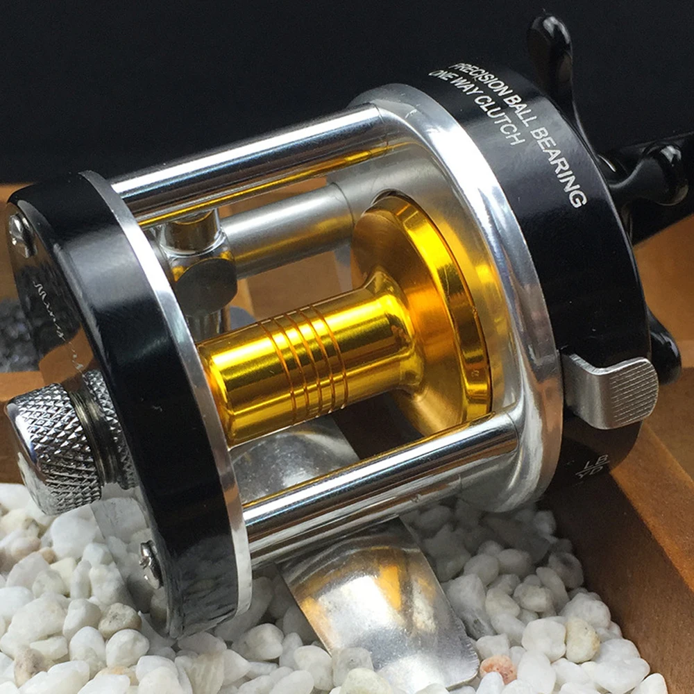 

Full Metal Aluminum Alloy Drum Fishing Reel Right Hand Drag Boat Casting Reels Braking System 3.8:1 Saltwater Trolling Wheel 25#