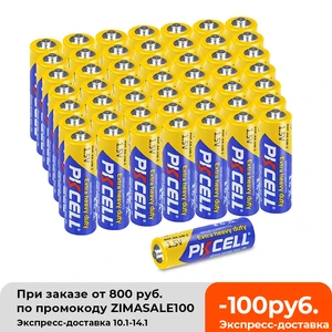 40 шт., супер мощные батарейки PKCELL AA 1,5 в aa из углерода и цинка, батарейки aa R6P для игрушек, камеры, лазера, фонарика