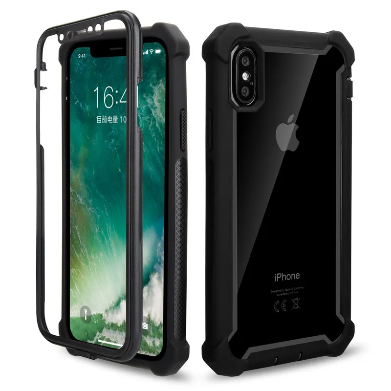 Сверхпрочный защитный армированный чехол из поликарбоната и ТПУ для iPhone XS MAX XR X 6 7