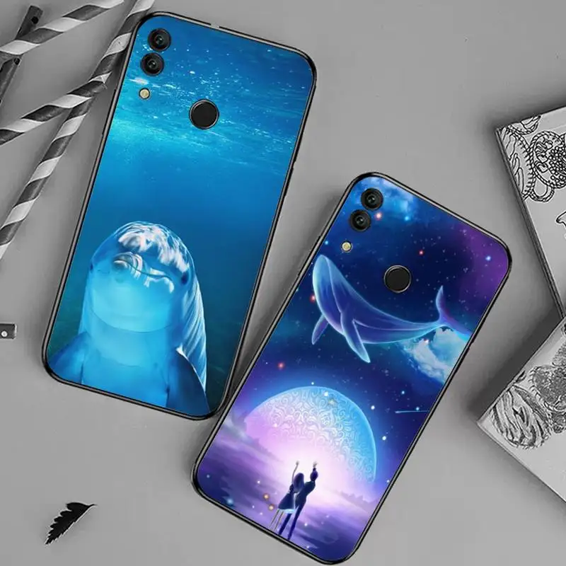 

Ocean Whale Shark Swimming Phone Case For Huawei honor Mate 10 20 30 40 i 9 8 pro x Lite P smart 2019 nova 5t