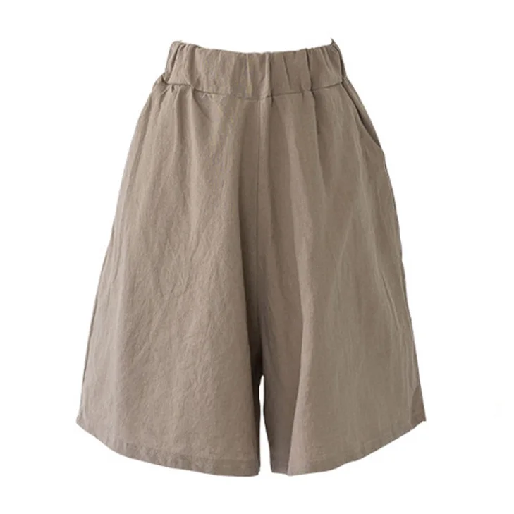 

Plus Size S-8XL Women Shorts Summer Casual Solid loose shorts high waist Cotton short for girls Soft Cool female short S-3XL