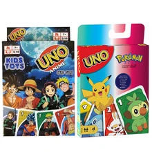 Anime UNO Pokemon Sword Shield Naruto Card Game Family Funny Entertainment Board Poker Playing Card Case Kids Toy Christmas Gift