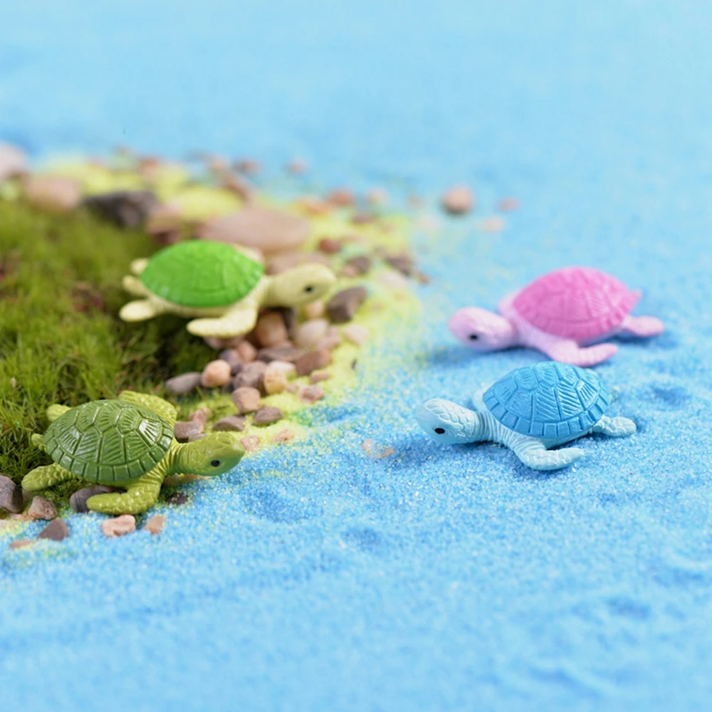 

4 шт Мини Милая черепаха миниатюрное украшение для сада в виде Феи Кукольный дом Террариум микро-Декорации для ландшафтного дизайна, детски...