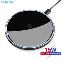 15W Wireless Charger For iPhone Airpods Pro Induction Fast Charging Pad For Samsung S21 S20 Xiaomi