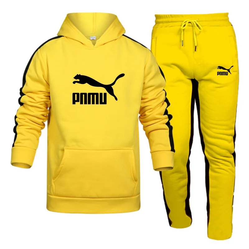 

2021 men's autumn and winter two-piece hoodie + sweatpants cotton top basketball sportswear suit street hip-hop clothing