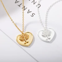 stainless steel life of tree pendant necklace for women love choker chain vintage jewelry valentines day gift bijoux collier