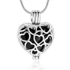 Полые сердечко кремация ювелирные изделия для кулон с пеплом из нержавеющей стали Память Держатель пепел ожерелье с урной на память для мужчин и женщин