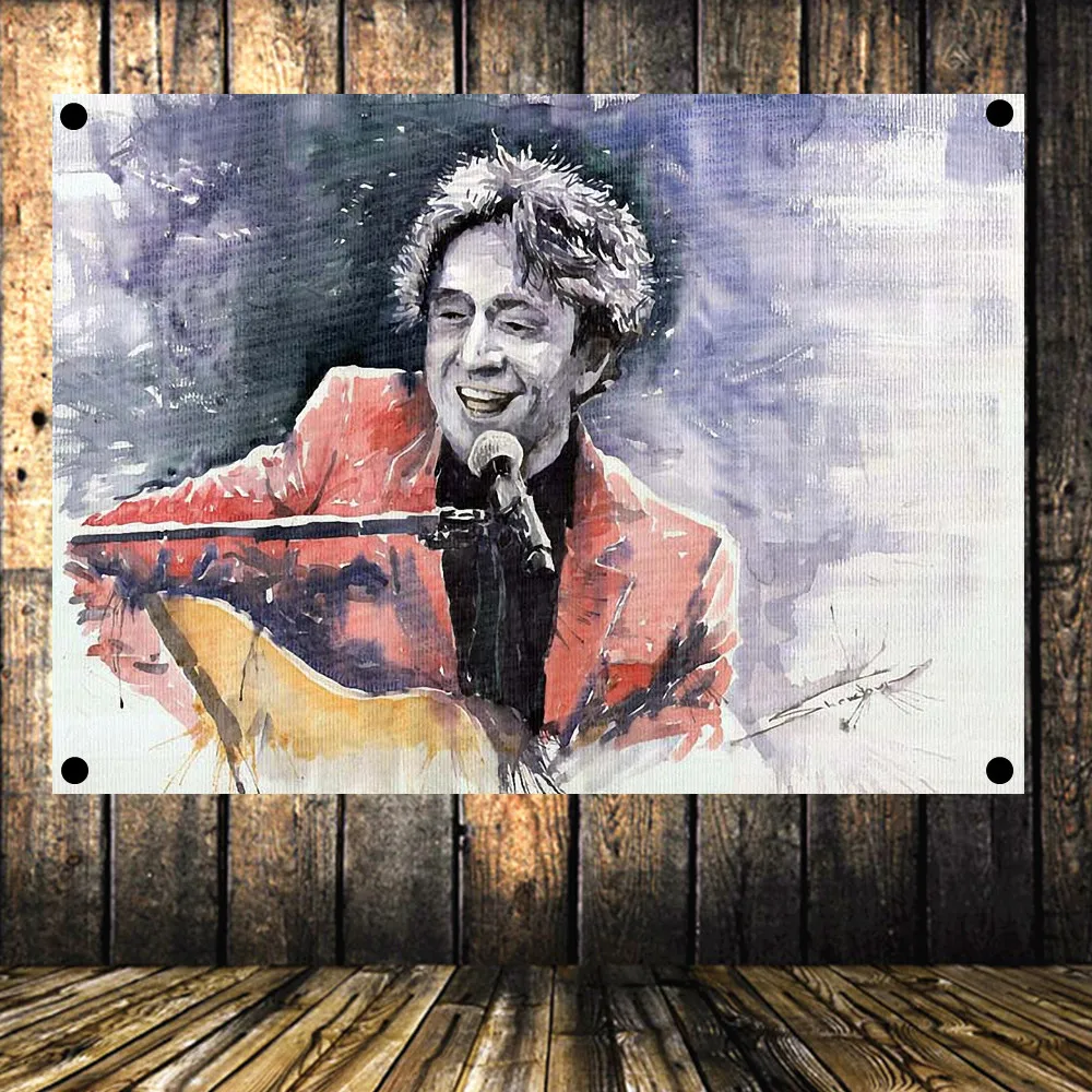Ретро Валанс рок н ролл флаг группа свинцовый певец портретный плакат баннер