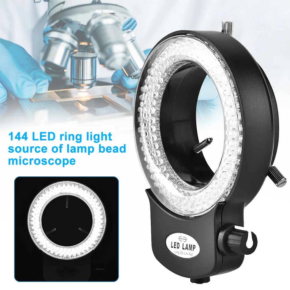 

With Power Adapter 100V 240V Lamp For Stereo Microscope Circle Practical Adjustable Brightness LED Ring Light Portable Camera