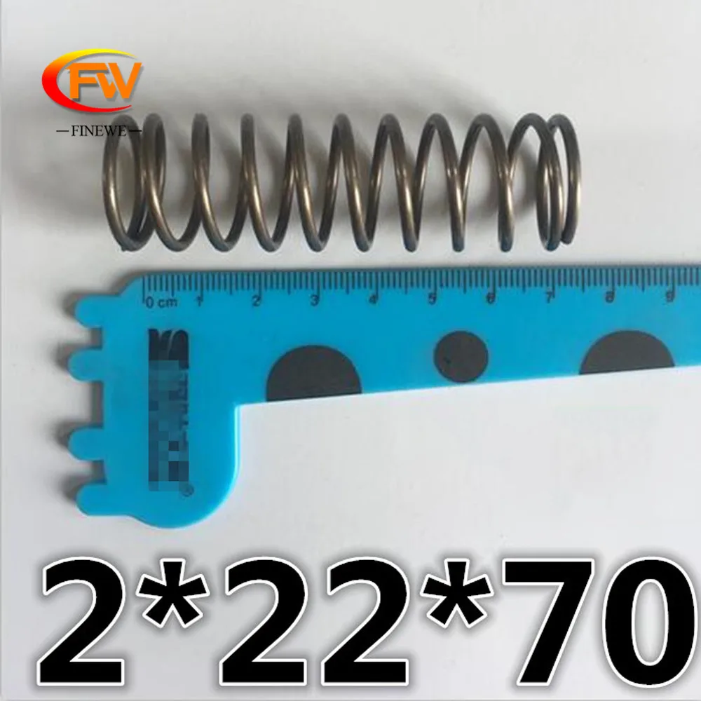 

FINEWE 10pcs/lot 2mm Wire x 22mm Out Diameter x10/20/30/40/50/60/70/80/100mm Height Spring Steel Heavy Duty Compression Spring