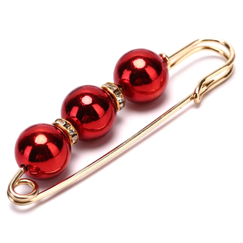 

Vintage Gold Brooch Pins Double Head Simulation Pearl Large Big Brooches For Women Wedding Jewelry Accessories Gift Fashion